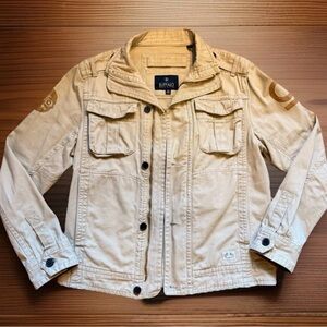 Buffalo David Bitton Men's Medium Jimmy Fashion Twill Military-Style Jacket